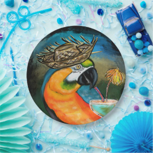 Party Parrots Paper Plate