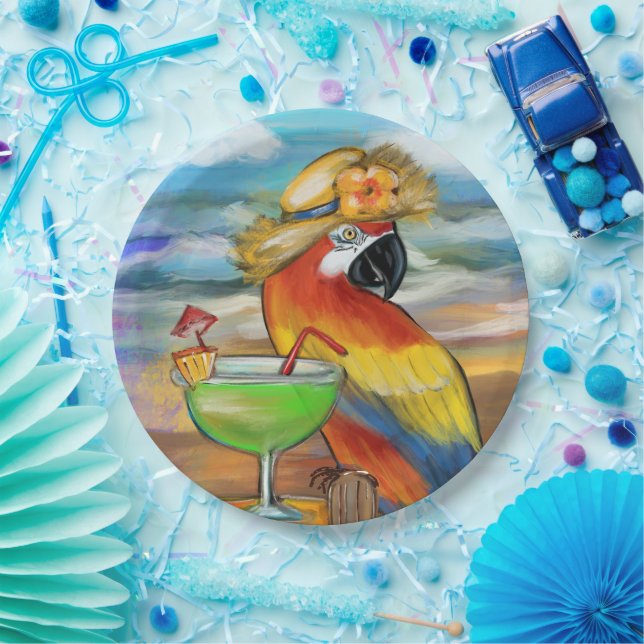 Party Parrots Paper Plate (Party)
