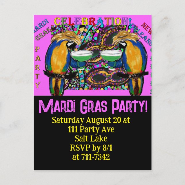 Party Parrots Postcard (Front)