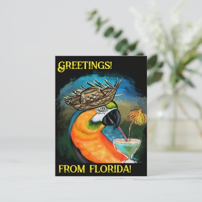 Party Parrots Postcard (Standing Front)