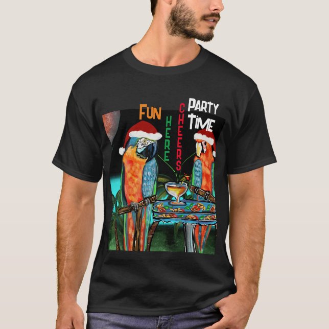 PARTY PARROTS    T-Shirt (Front)