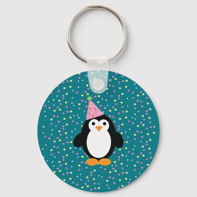 Party Penguin Keychain (Front)