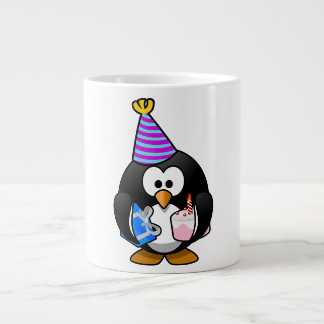 Party Penguin Large Coffee Mug (Front)