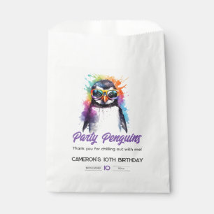 Party Penguin sunglasses, kid's birthday Favour Bags