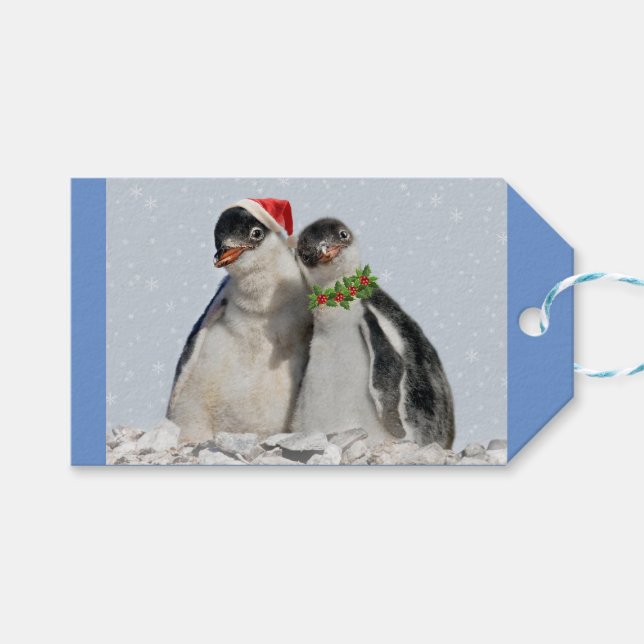Party Penguins Gift Tags (Front (Horizontal))