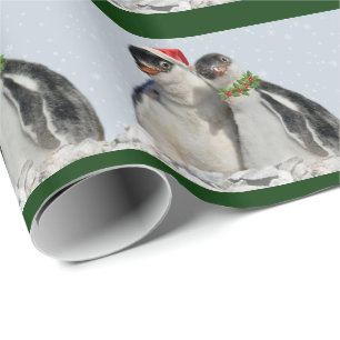 Party Penguins Wrapping Paper - Christmas