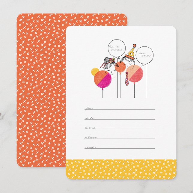 Party People 4.5" x 6.25" Invitations (Front/Back)
