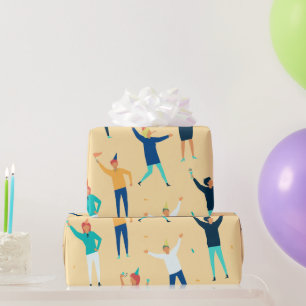 Party People Confetti Celebration Wrapping Paper