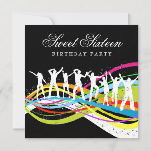 Party People Sweet Sixteenth Birthday Invitation
