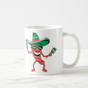 Party Pepper in Sombrero with Maracas Coffee Mug
