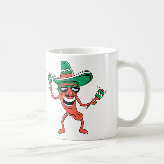 Party Pepper in Sombrero with Maracas Coffee Mug (Right)
