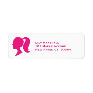 Party Pink Return Address Label
