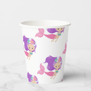 Party Pirate pink mermaids  Paper Cups