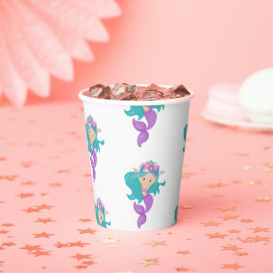 Party Pirate pink mermaids  Paper Cups