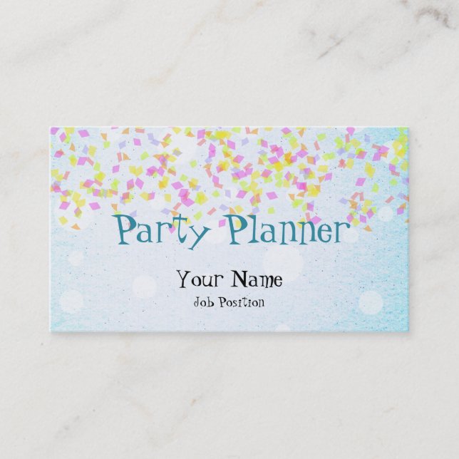Party Planner Business card (Front)