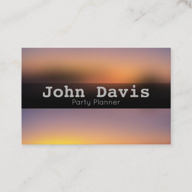 Party Planner business card (Front)