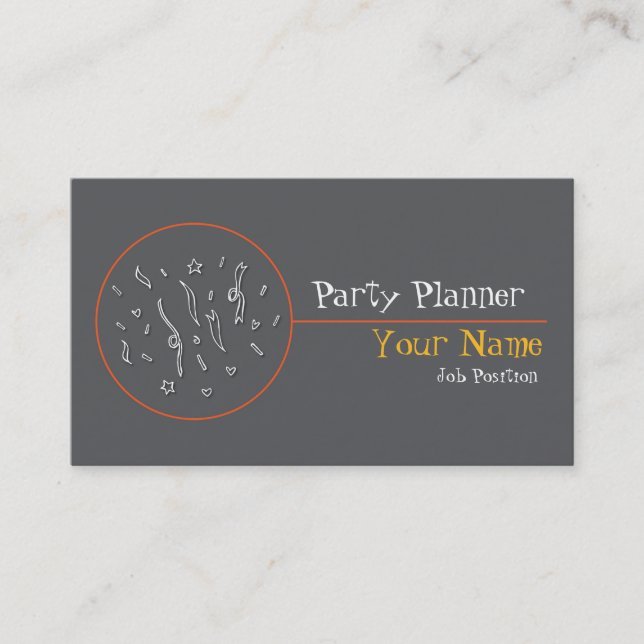 Party Planner Business card (Front)