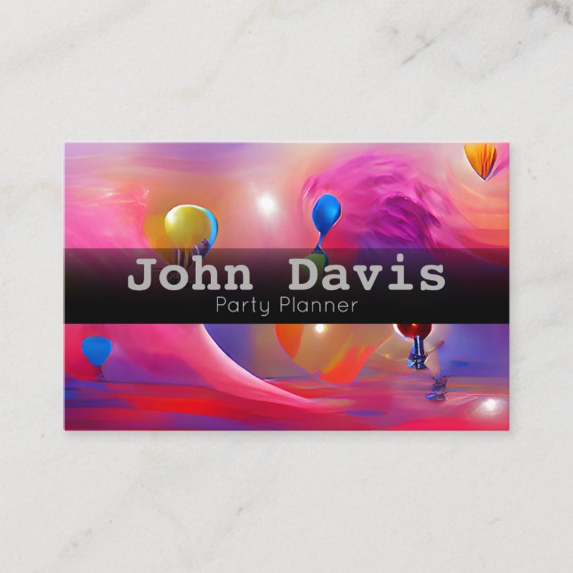 Party Planner business card (Front)