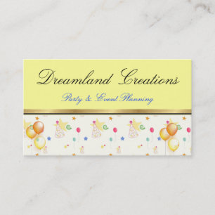 PARTY PLANNER BUSINESS CARDS