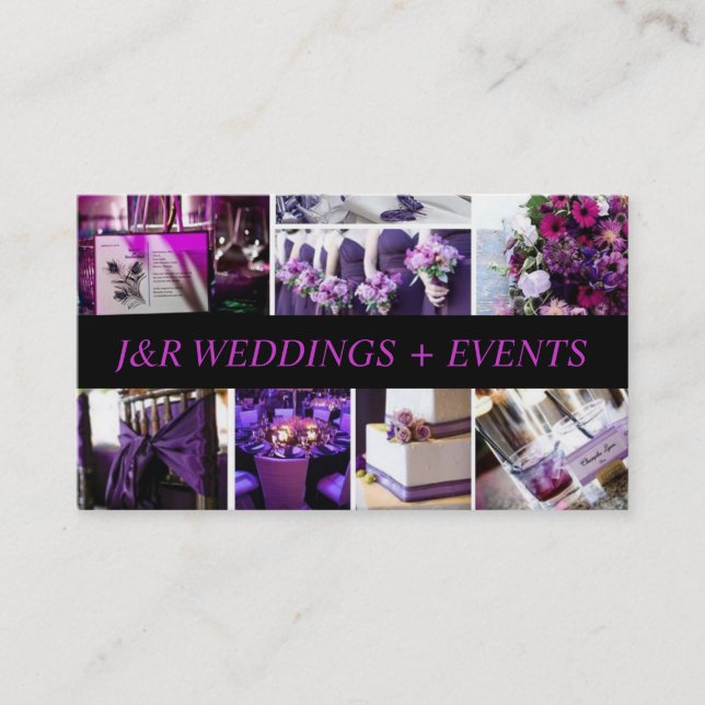 Party Planner Wedding Celebration, Events Business Card (Front)