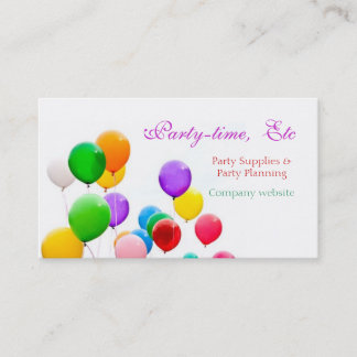 PARTY PLANNERS BUSINESS CARDS TEMPLATE