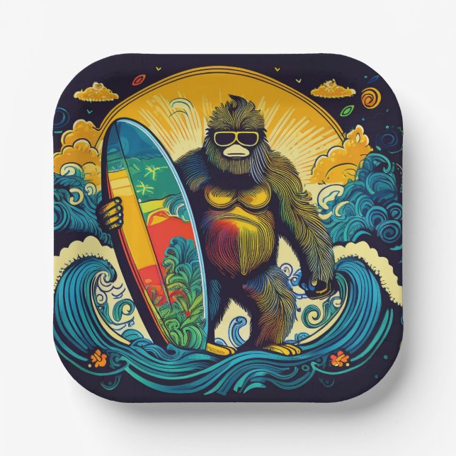 Party plates bigfoot design (Front)