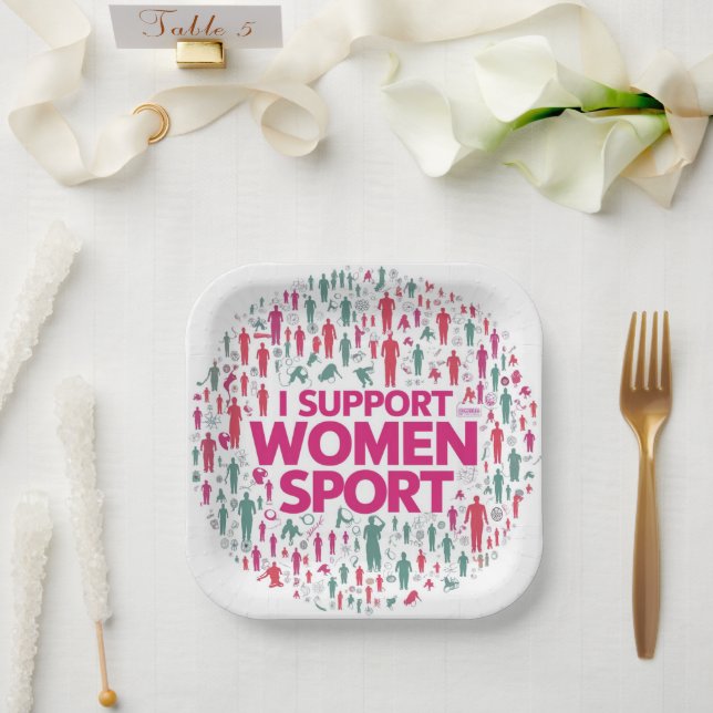  Party Plates Celebrating Women in Sports (Wedding)