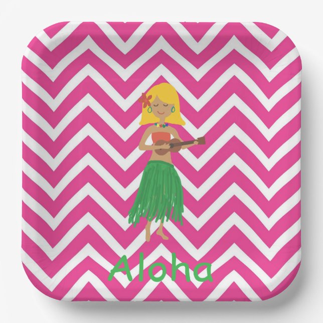 Party plates for your next luau! (Front)