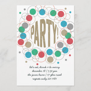 Party Polka Dots Invitation