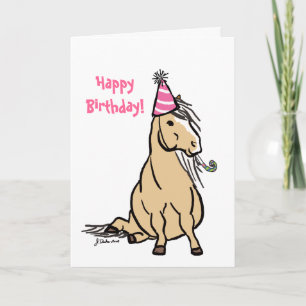 Party Pony Girls Birthday Card