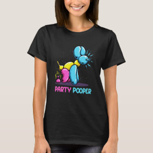 Party Pooper Kidcore Balloon Dog Birthday Balloon  T-Shirt