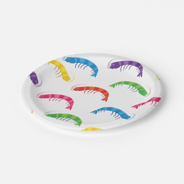Party Prawns Paper Plate (Angled)