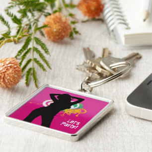 Party#-Premium Square Keychain