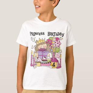 Party Princess 4th Birthday Tshirts and gifts