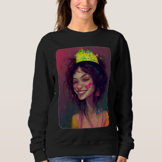 Party Princess Crown Celebration Fun Hen Party Sweatshirt