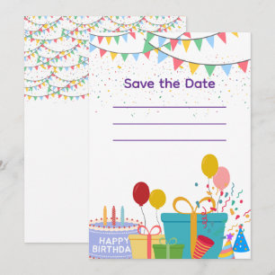 Party Props Colorful Invitation