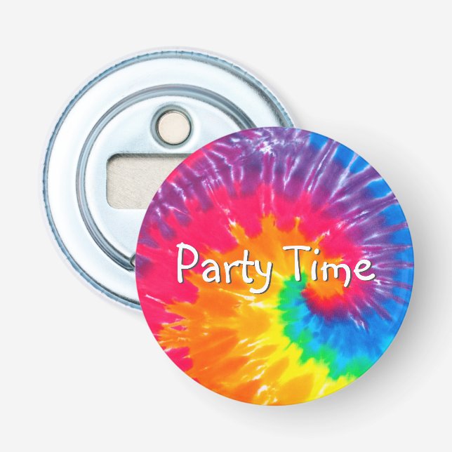 Party Psychedelic Tie Dye Design  Bottle Opener (Front)