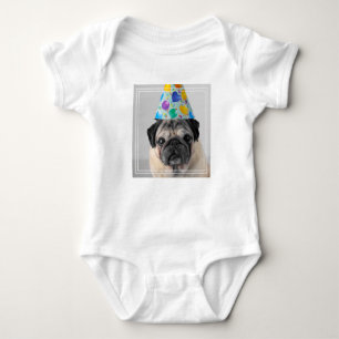 Party Pug Baby Bodysuit
