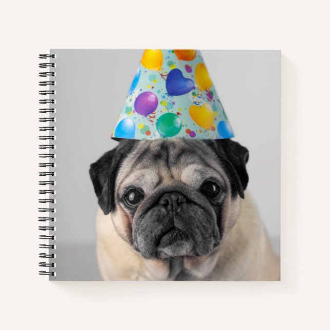 Party Pug Notebook (Front)