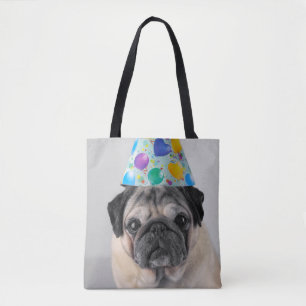 Party Pug Tote Bag
