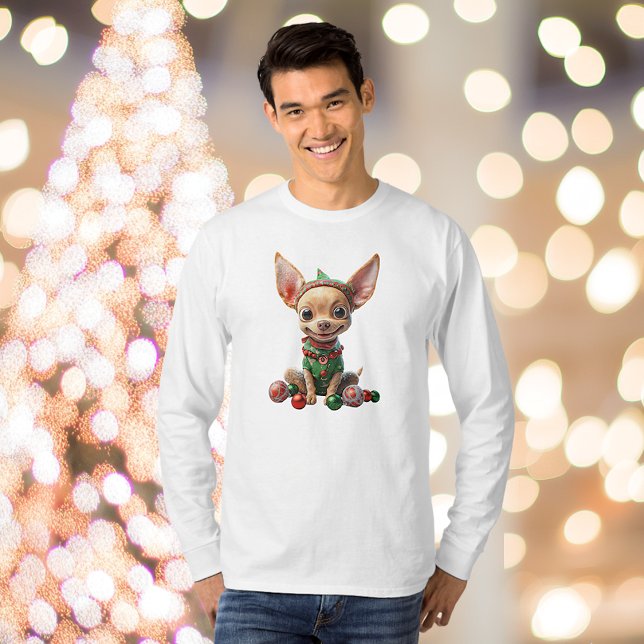 Party Pup Christmas Dog Men's Tee (Creator Uploaded)