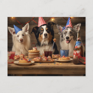 Party Pups Holiday Postcard