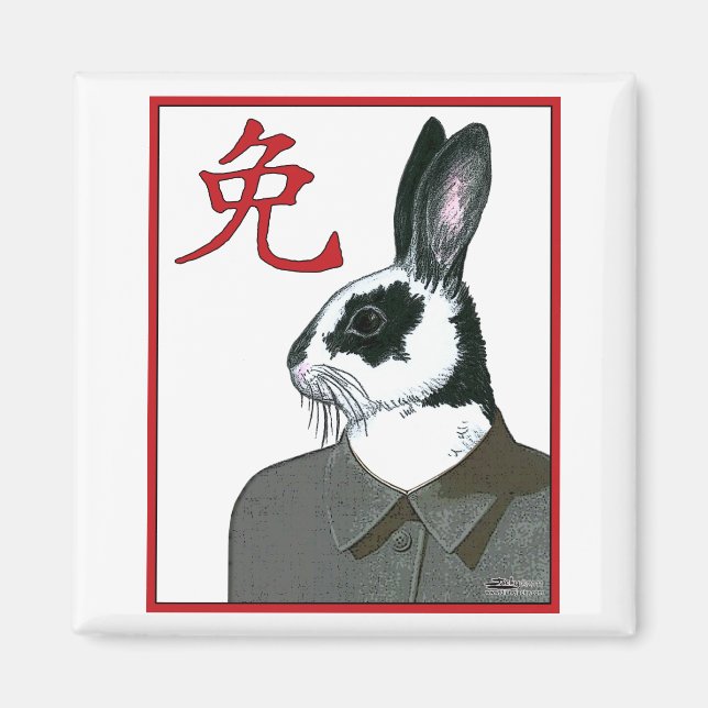 Party Rabbit Magnet (Front)