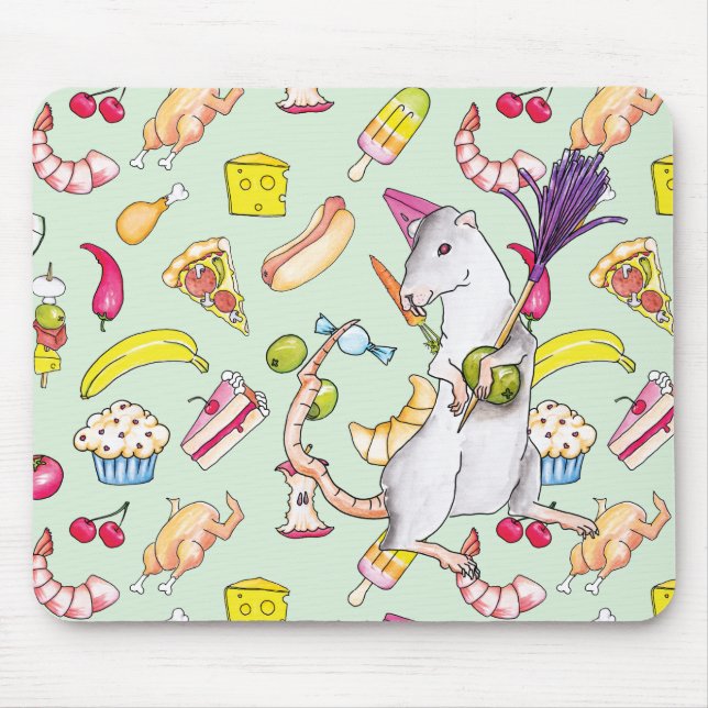 Party rat mouse mat (Front)