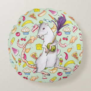 Party rat round cushion