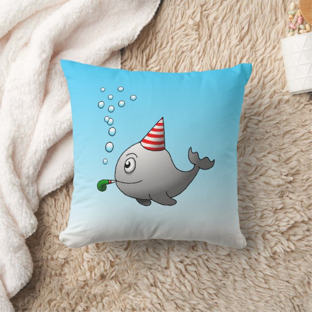 Party-ready whale cushion (Blanket)