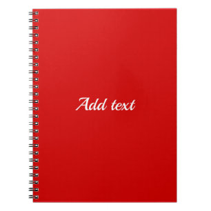 Party red solid colour, Template, Notebook