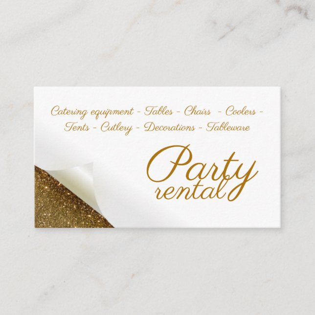 Party Rental Balloon Tableware Cutlery Supplies Business Card (Front)