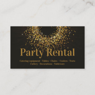 Party Rental Tableware Star Circle Dark Brown Business Card