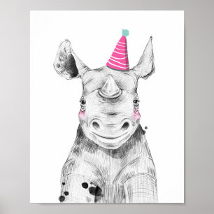 Party Rhino Wild Safari Animals Birthday Decor